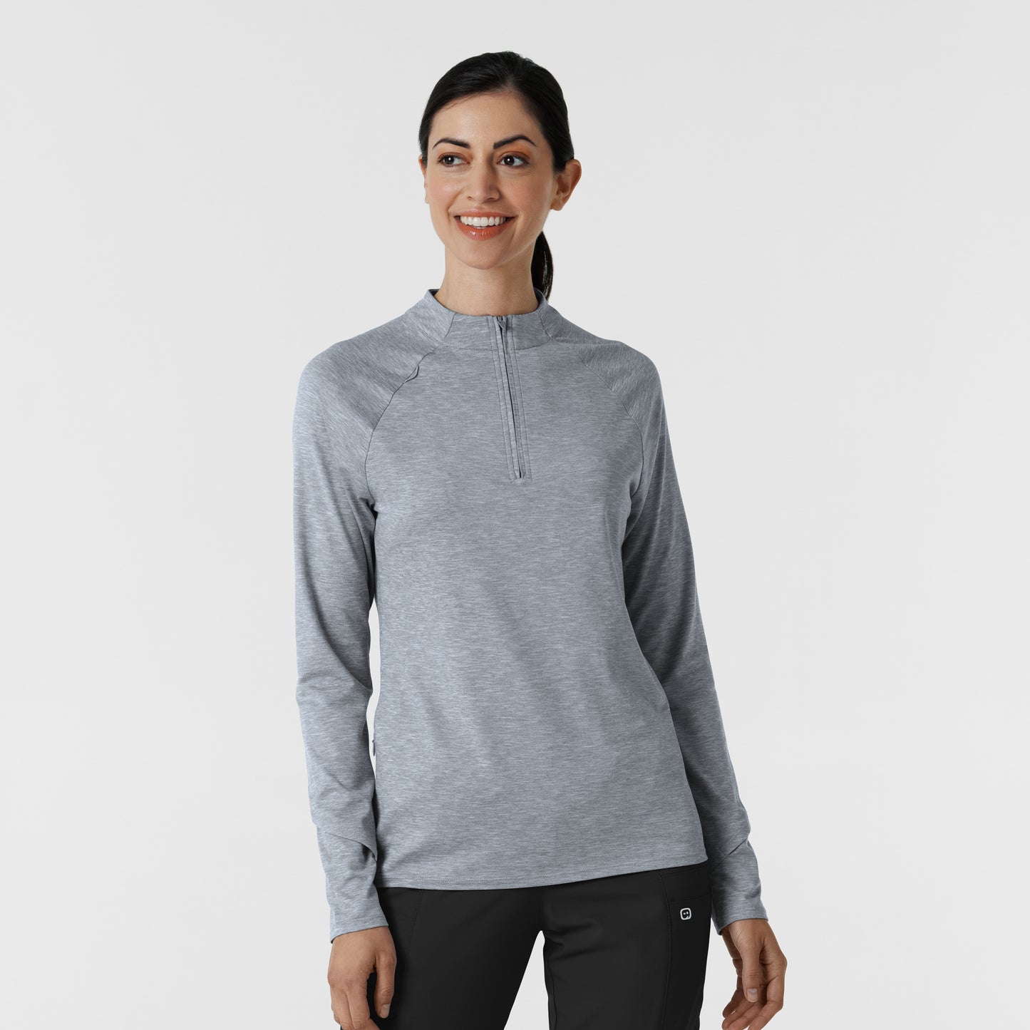 Women's Watch Window Quarter Zip Scrub Top