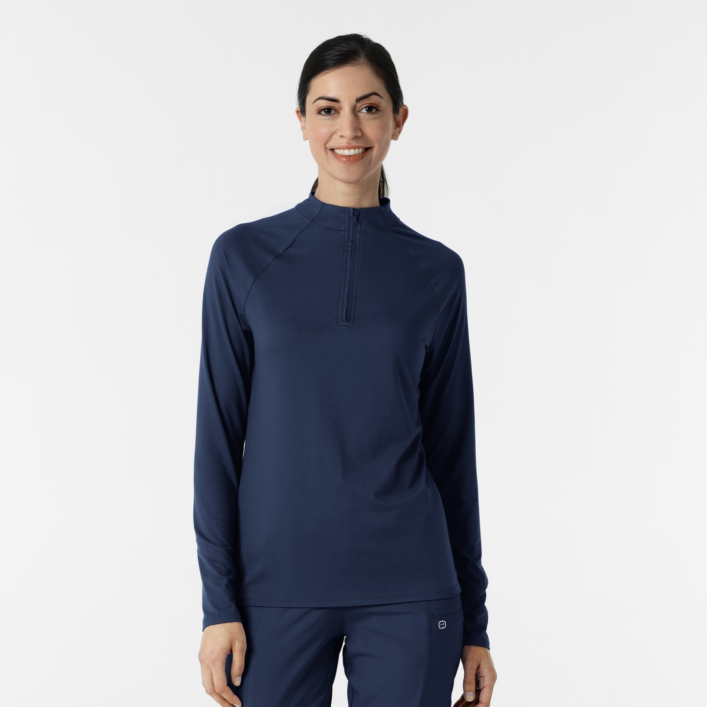 Women's Watch Window Quarter Zip Scrub Top