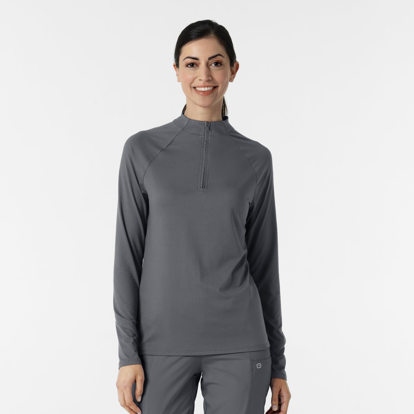 Women's Watch Window Quarter Zip Scrub Top