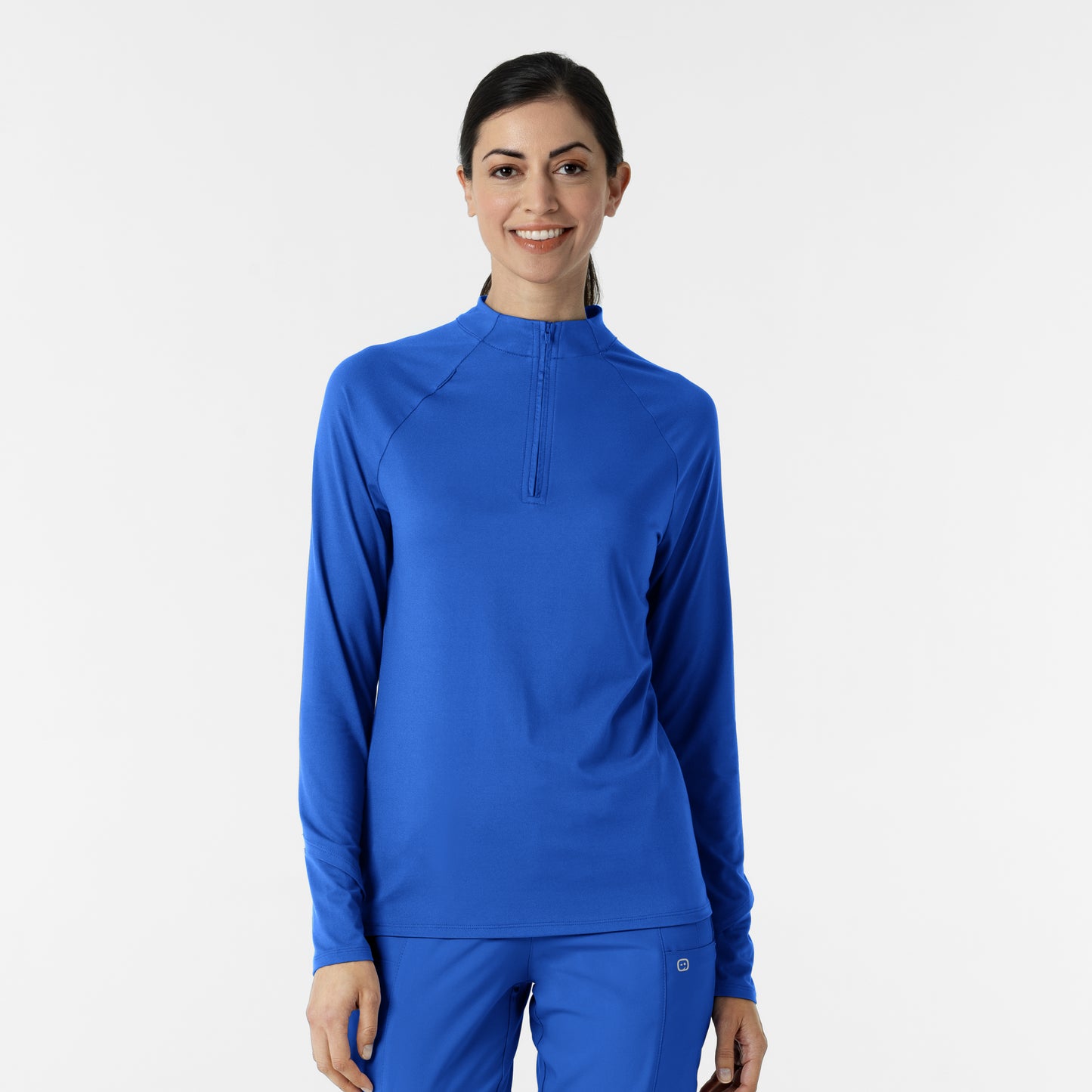 Women's Watch Window Quarter Zip Scrub Top