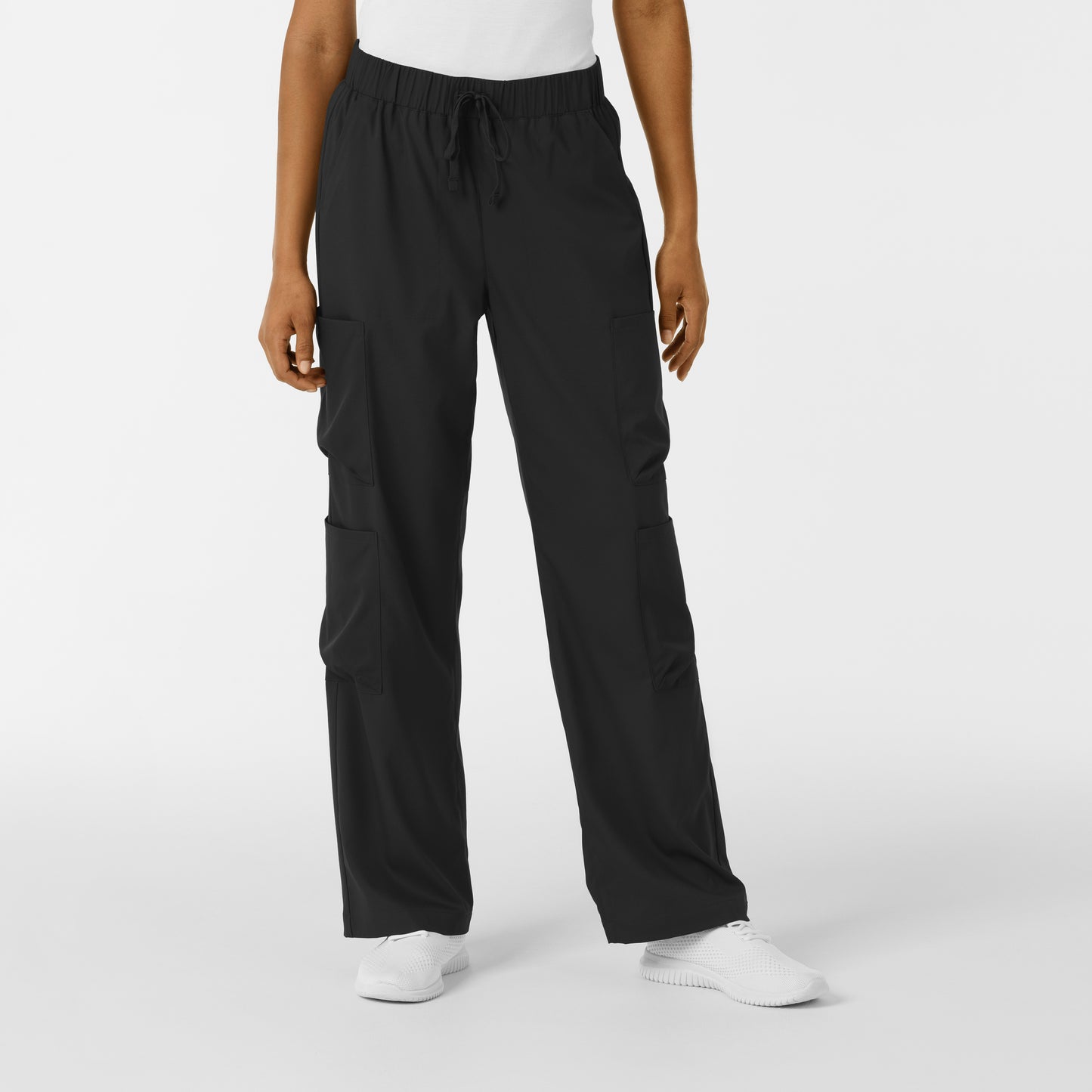 Women's Classic Wide Leg Cargo Scrub Pant - Petite