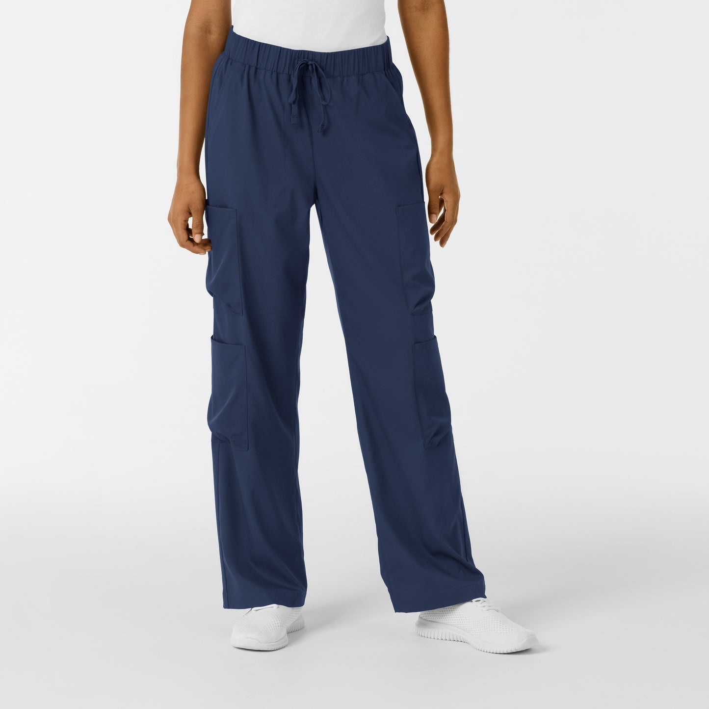 Women's Classic Wide Leg Cargo Scrub Pant - Petite