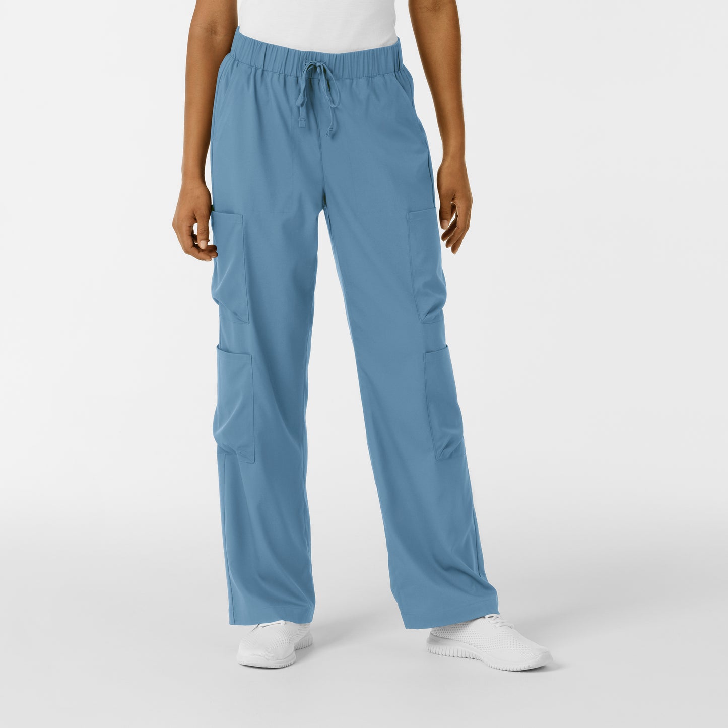 Women's Classic Wide Leg Cargo Scrub Pant - Petite