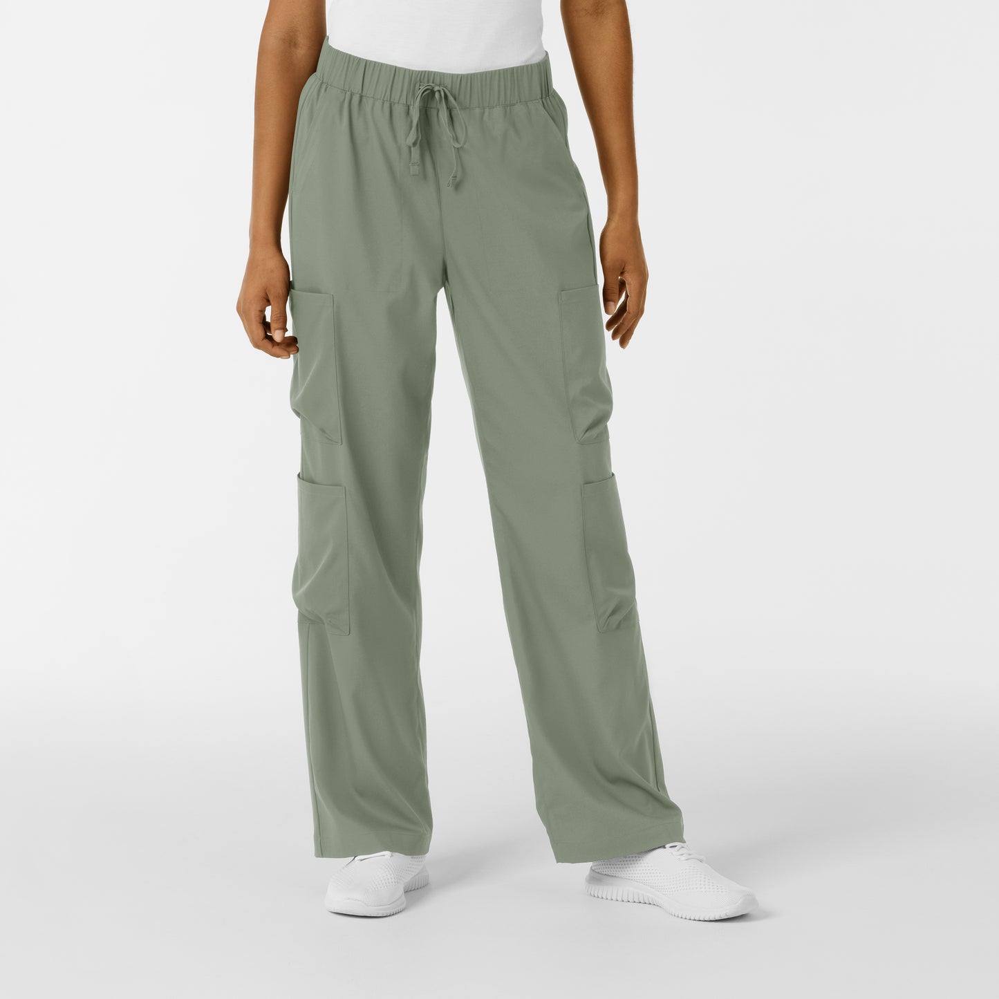 Women's Classic Wide Leg Cargo Scrub Pant - Petite