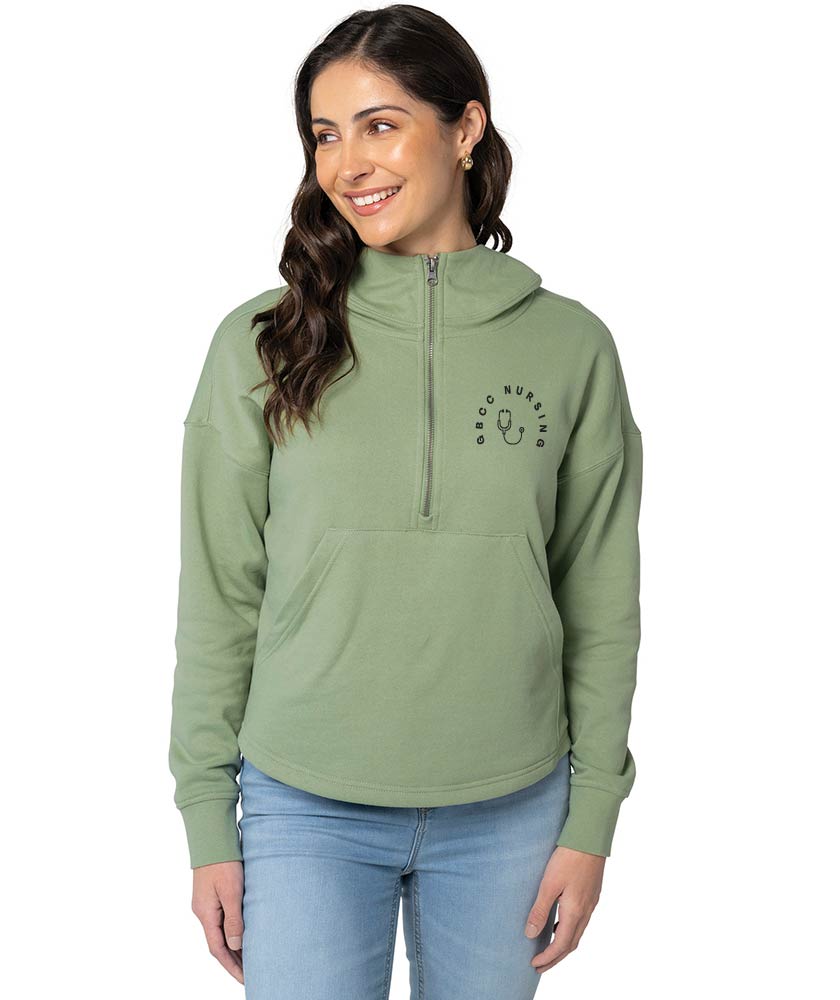 Women's Willow Scallop Hem Hoodie w/ choice of GBCC Logo