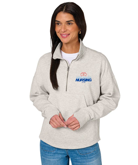 Women's Willow 1/2 Zip Sweatshirt w/ choice of Saint Anselm Logo