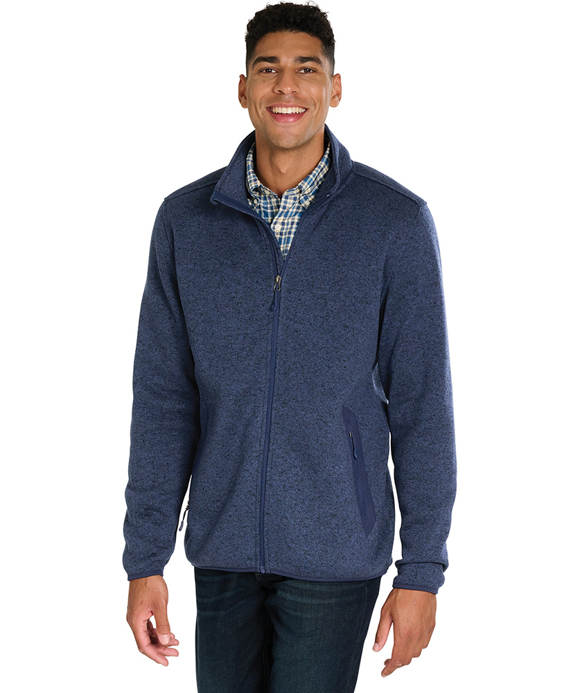 MEN'S HEATHERED FLEECE JACKET W/ UCONN logo