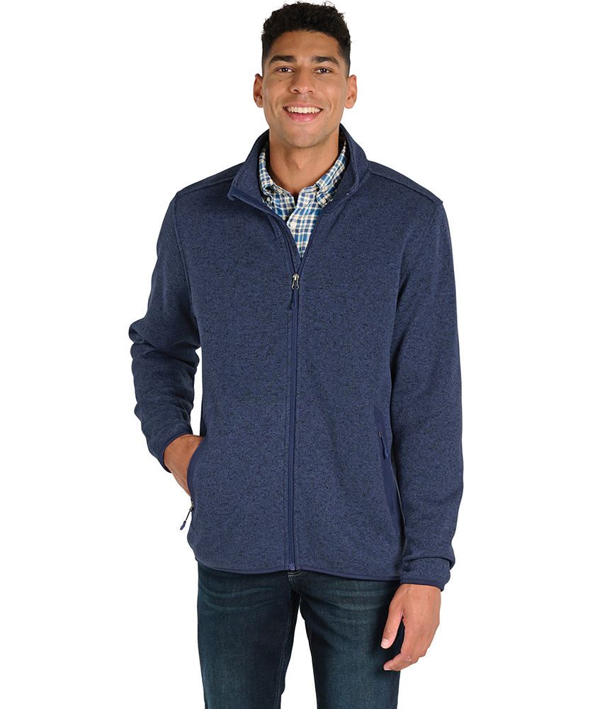 Men's Heathered Fleece Jacket-SNA