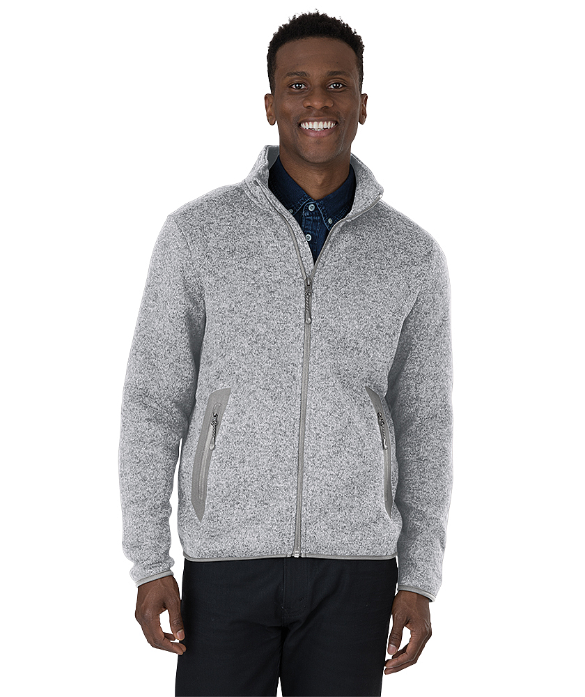 MEN'S HEATHERED FLEECE JACKET W/ UCONN logo