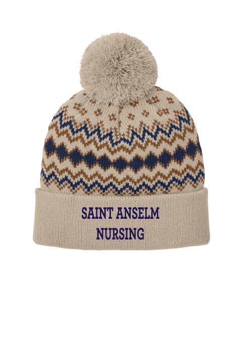 Port Authority® Alpine Pom Beanie w/ Saint Anselm Nursing