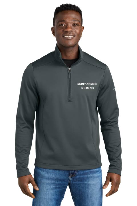 Eddie Bauer Men's Smooth Mid Layer Fleece 1/2 Zip w/ Saint Anselm Nursing