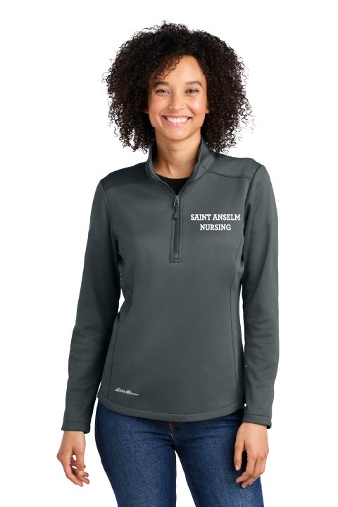Eddie Bauer Women's Smooth Mid Layer Fleece 1/2 Zip w/ Saint Anselm Nursing