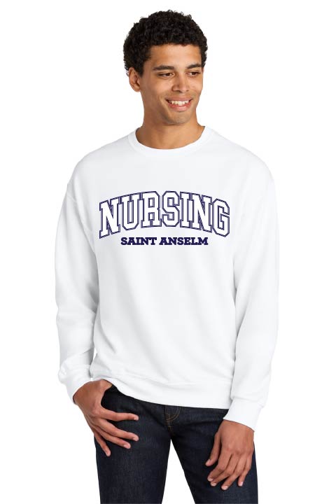 Jerzees Ultimate™ Unisex CVC Ring Spun Crew or Hoodie w/ Saint Anselm Nursing