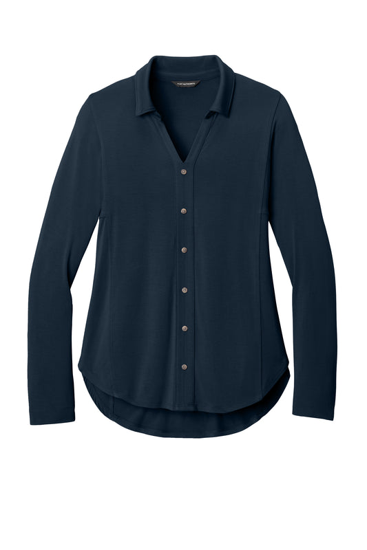 Port Authority® LK5602 Women’s Luxe Knit Button Tunic w/ Lindner Dental logo