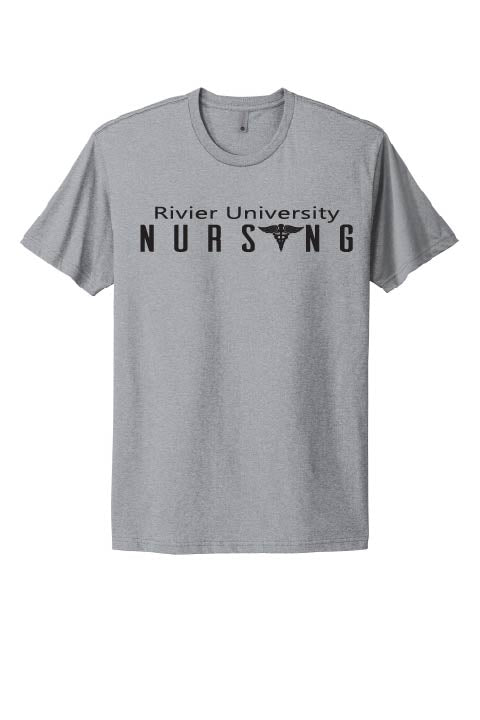 Next Level Short Sleeve Shirt w/ Rivier Nursing logo