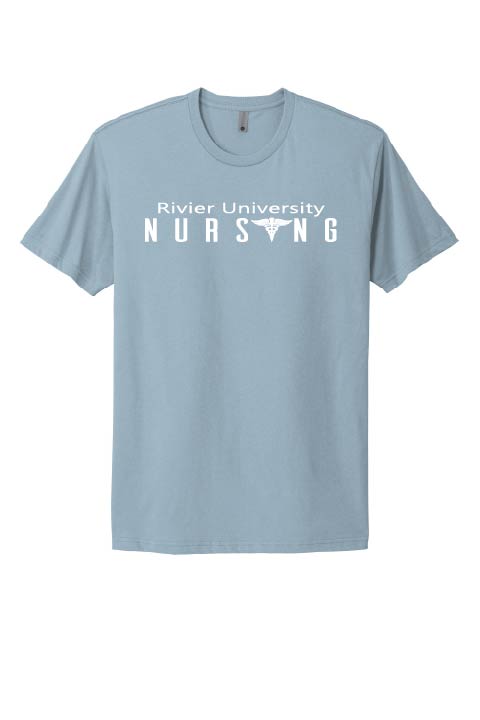 Next Level Short Sleeve Shirt w/ Rivier Nursing logo