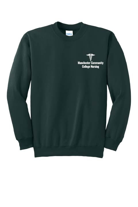 Port & Company® Crewneck Sweatshirt Or Hoodie w/ MCC Caduceus logo
