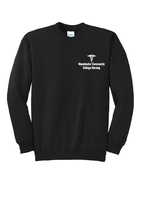 Port & Company® Crewneck Sweatshirt Or Hoodie w/ MCC Caduceus logo