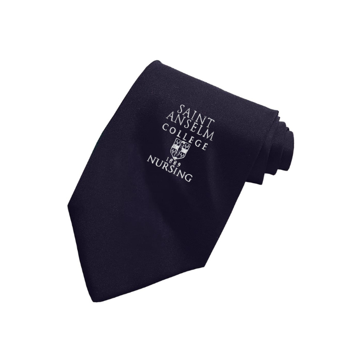 Men's Navy Tie w/ St. Anselm logo