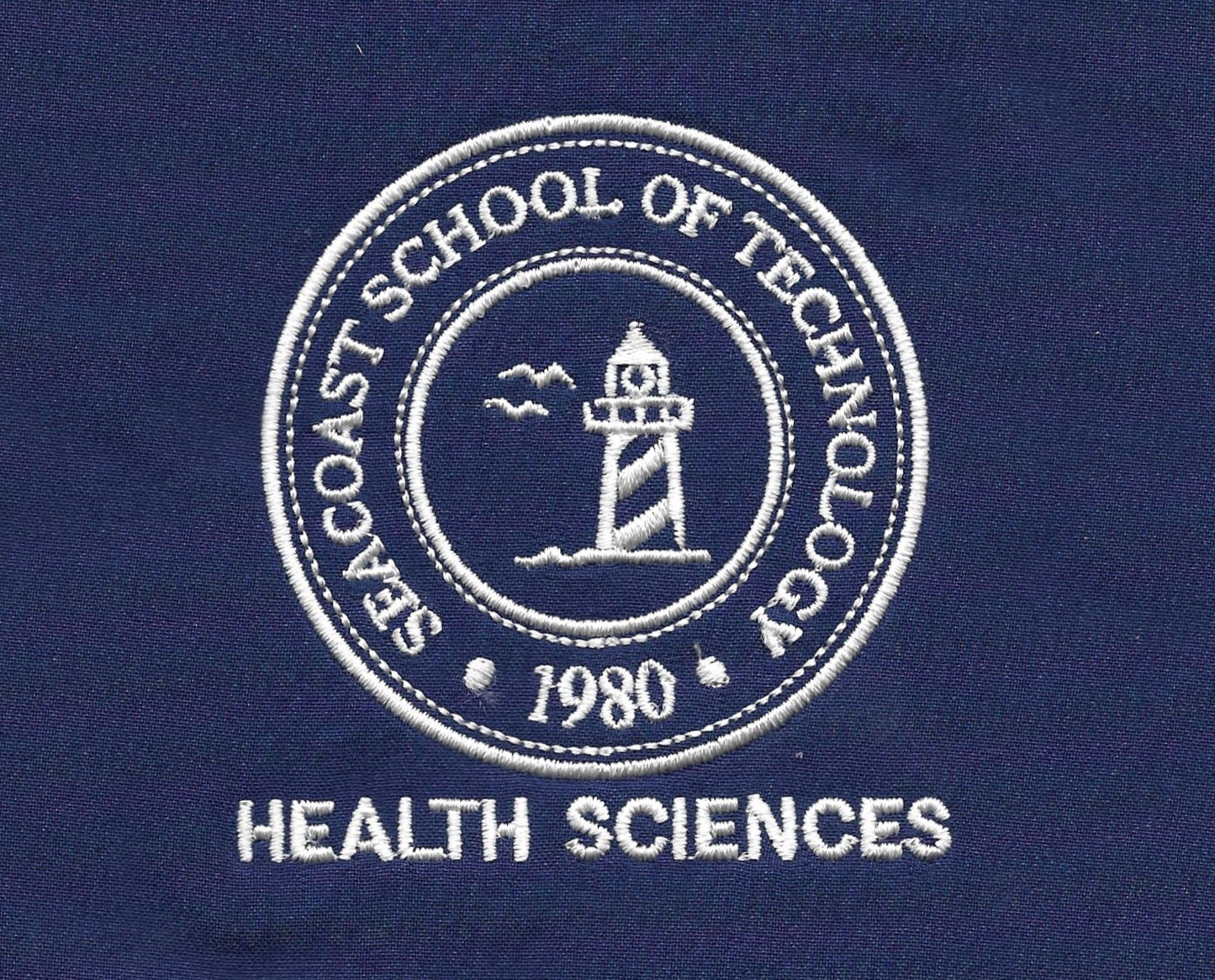 Men's V Neck Shirt in Navy - Seacoast Health Embroidery