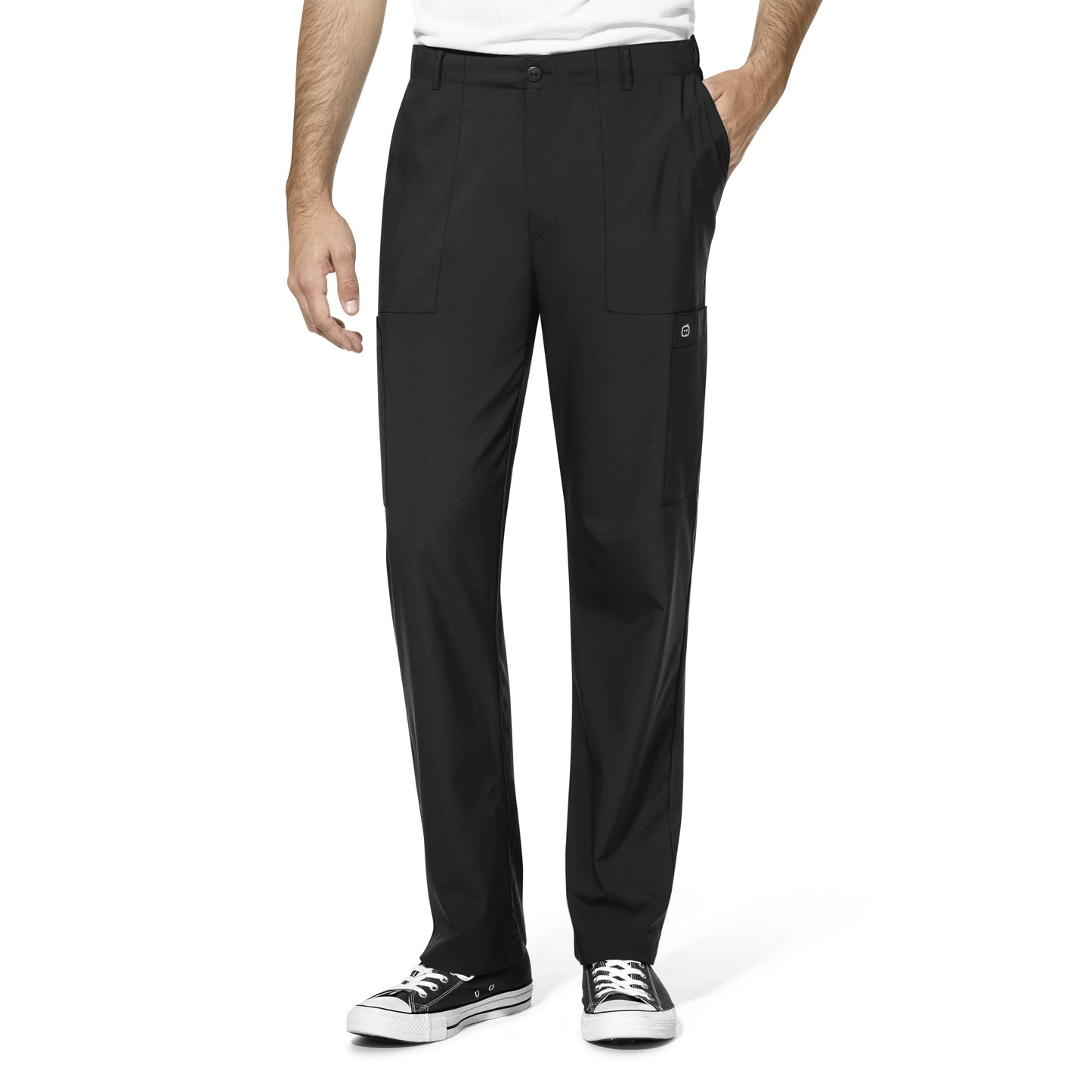Minuteman Men's Flat Front Cargo Pant in Black
