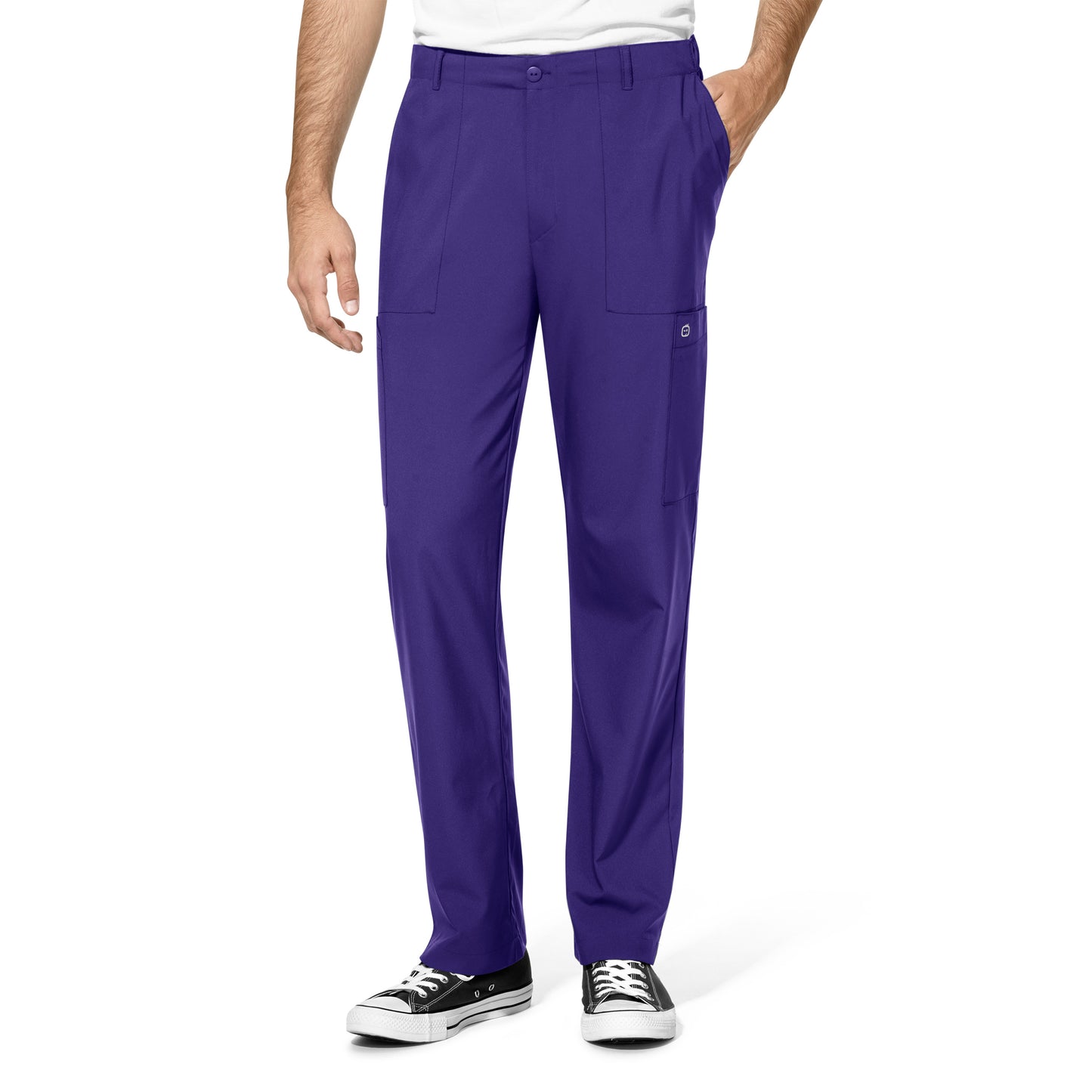 Men's Flat Front Double Cargo Pant in Grape