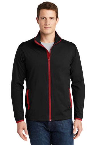 Sport-Tek® Sport-Wick® Stretch Contrast Full-Zip Jacket - Lindner Logo