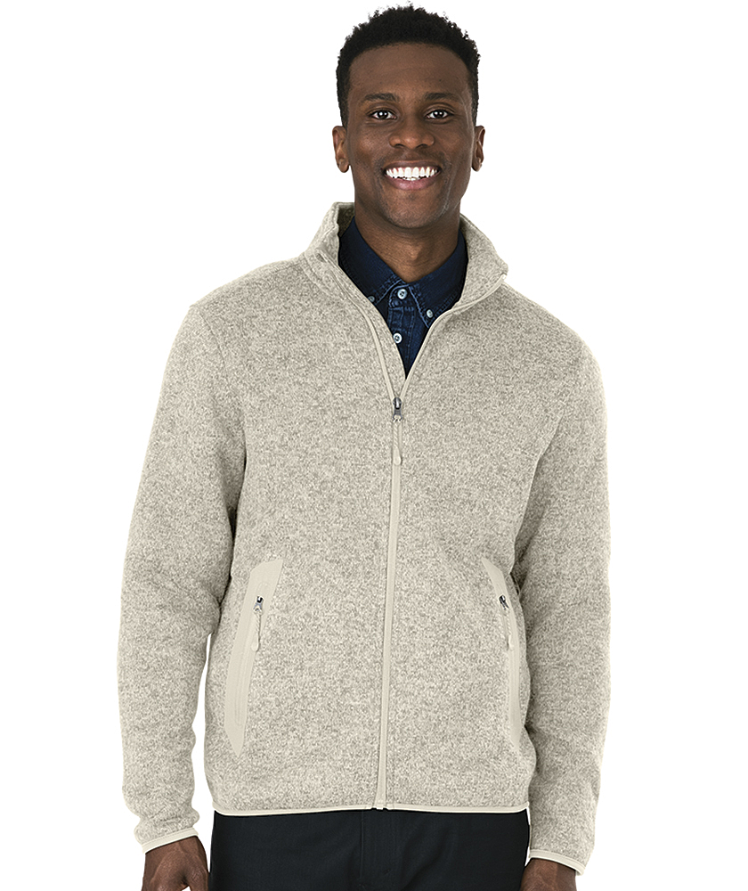 Men's Melrose Wakefield Embroidered Heathered Fleece Jacket