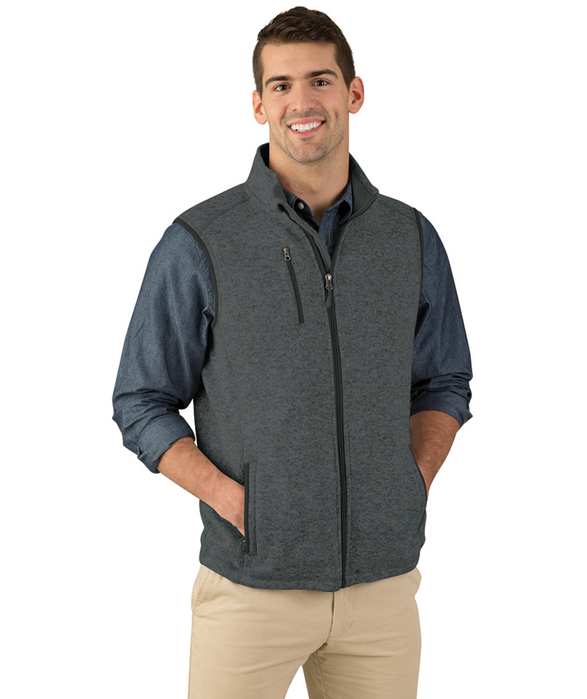 MEN'S HEATHERED FLEECE VEST W/ Mcc Nursing Logo