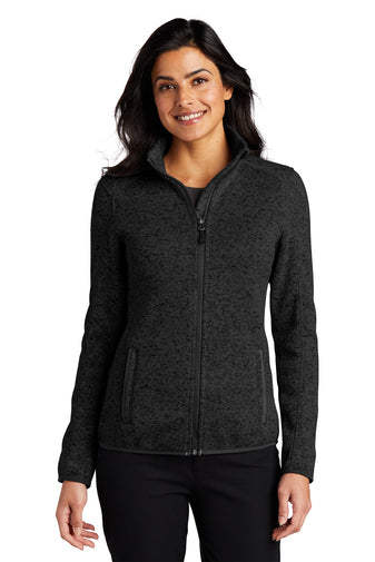 Port Authority® Ladies Sweater Fleece Jacket w/ NH Eye Logo