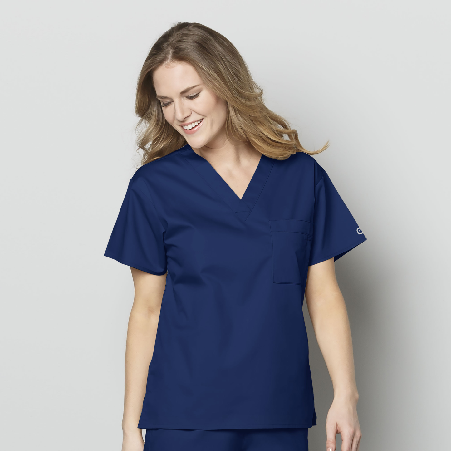 V-Neck Unisex Top in Navy-CCMD