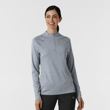 Women's Watch Window Quarter Zip Scrub Top