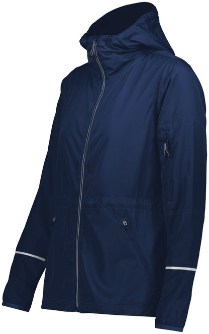 WOMEN'S HOLLOWAY PACKABLE FULL ZIP JACKET DPW LOGO