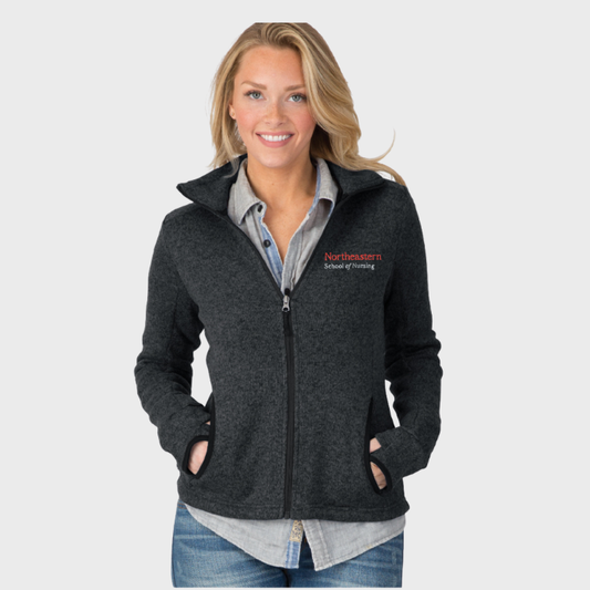 Women's Northeastern Faculty Heathered Fleece Sweater