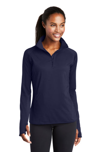 Sport-Tek® Ladies Sport-Wick® Stretch 1/4-Zip Pullover w/ UNH Extension logo