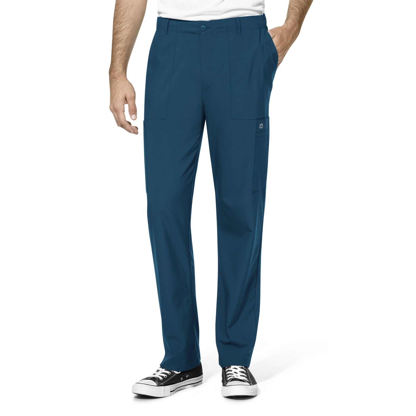 Minuteman Men's Flat Front Cargo Pant in Caribbean Blue