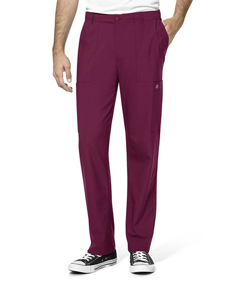 Men's Flat Front Double Cargo Pant in Wine-NQHS