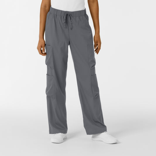 Women's Classic Wide Leg Cargo Scrub Pant - Petite