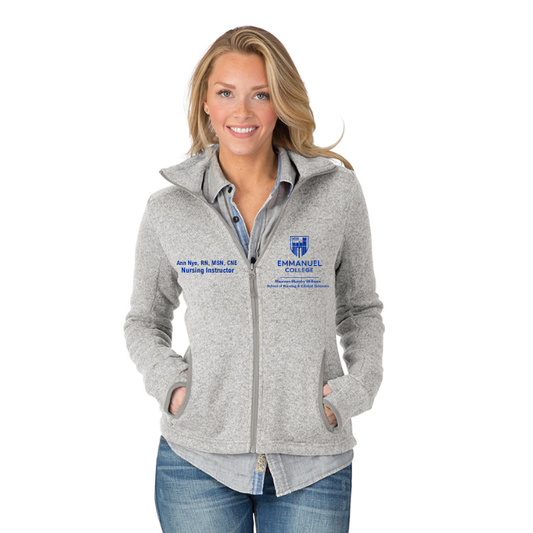Emmanuel College Women's Heathered Faculty Fleece Jacket