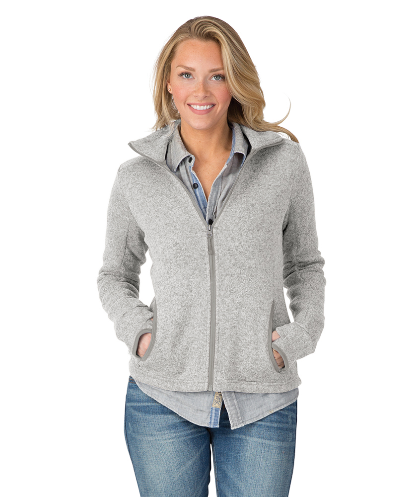 Women's Melrose Wakefield Embroidered Heathered Fleece Jacket