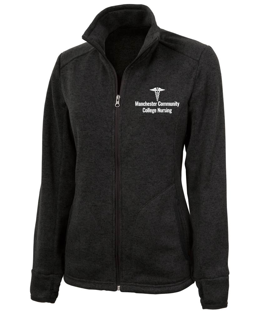 WOMEN'S HEATHERED FLEECE JACKET W/ MCC NURSING LOGO OPTIONS
