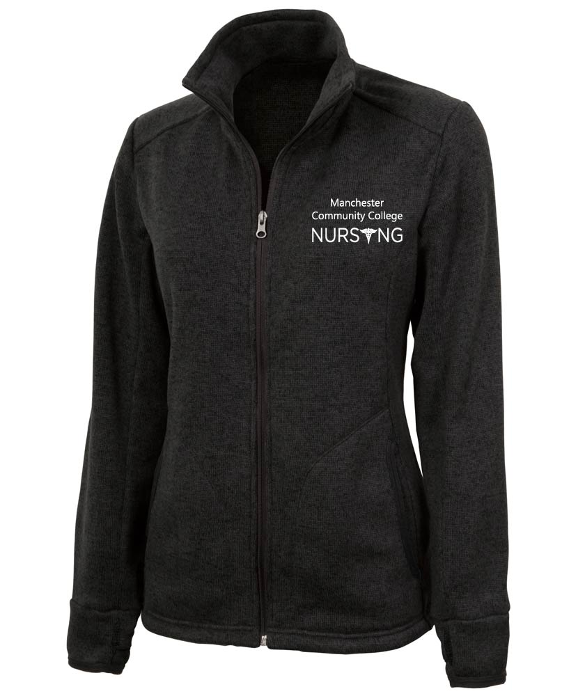 WOMEN'S HEATHERED FLEECE JACKET W/ MCC NURSING LOGO OPTIONS