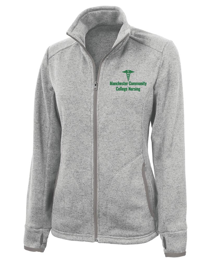 WOMEN'S HEATHERED FLEECE JACKET W/ MCC NURSING LOGO OPTIONS