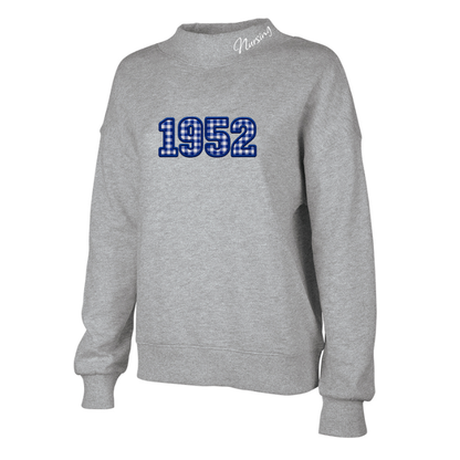 Women's Willow Mock-Neck Sweatshirt w/ 1952 75th Nursing Anniversary Logo