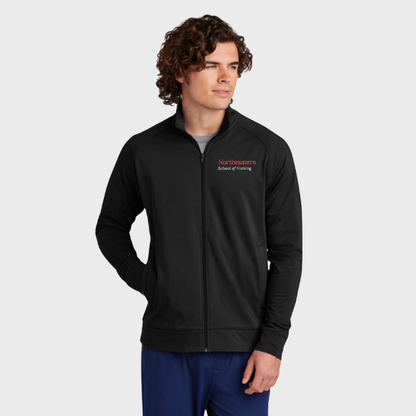 Men's Northeastern Faculty Sport Tek Smooth Fleece Full Zip