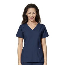 Load image into Gallery viewer, Women&#39;s V Neck Shirt in Navy - Seacoast Health Embroidery
