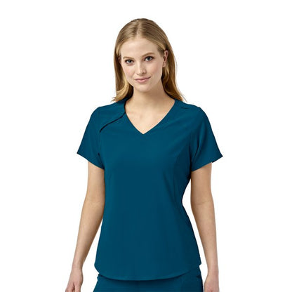 Women's Zip Accent Scrub Top