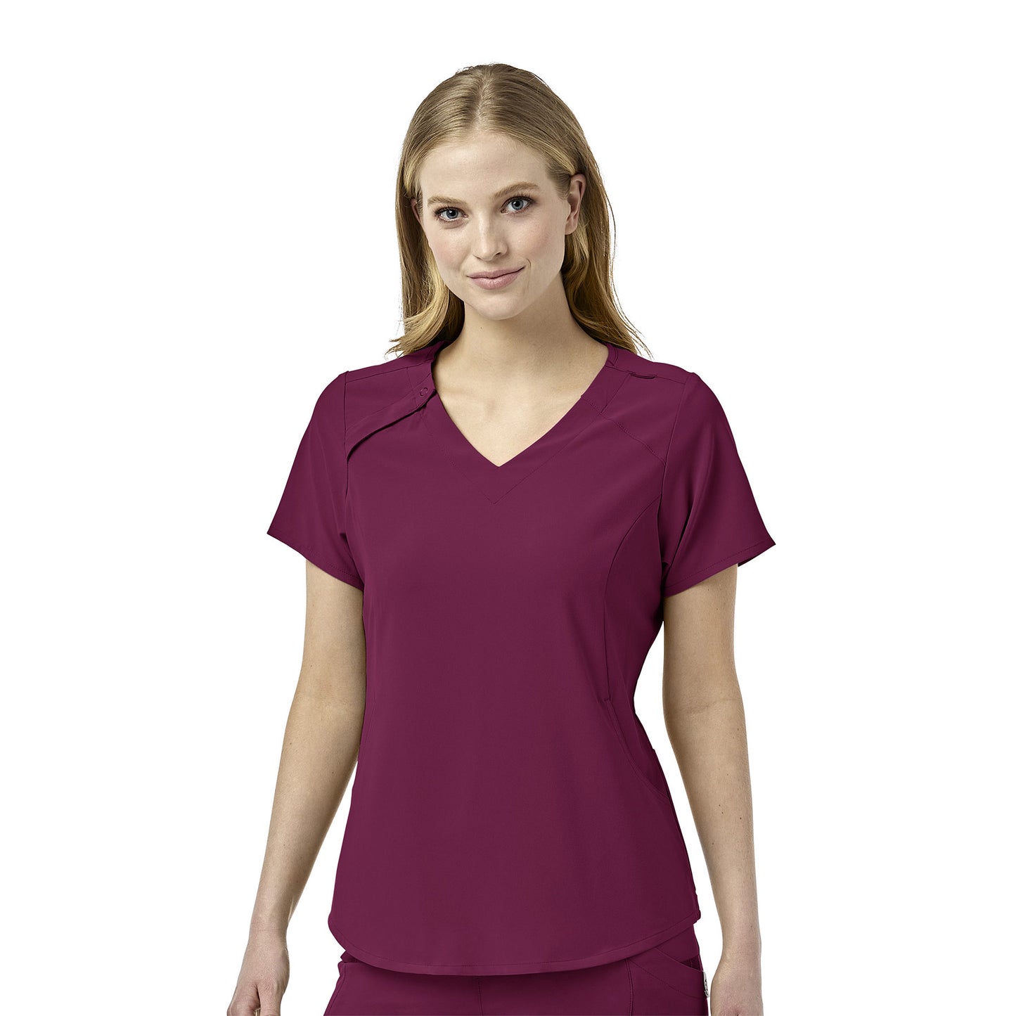 Women's Zip Accent Scrub Top