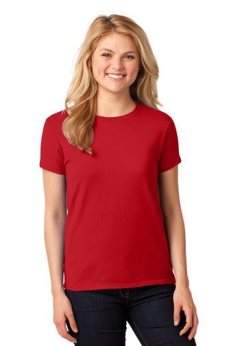 Ladies G500L Gildan Heavy Cotton Tee with Lindner Dental logo