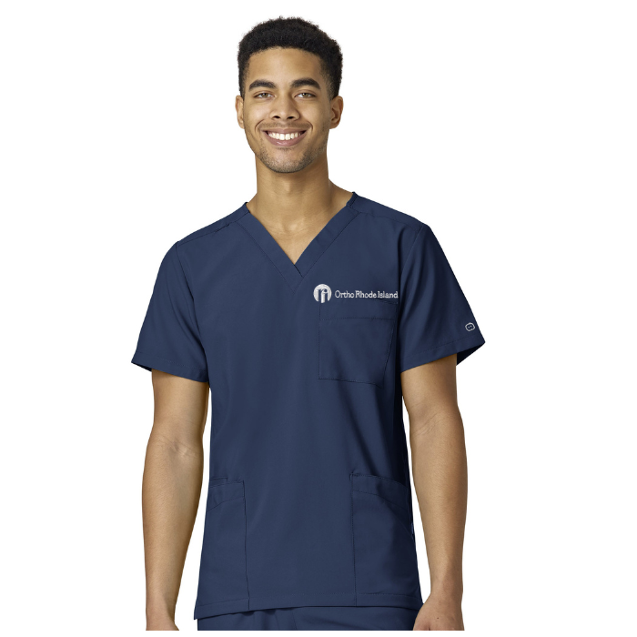 Unisex #6855 W123 4-Pocket Utility Top w/ Ortho RI logo
